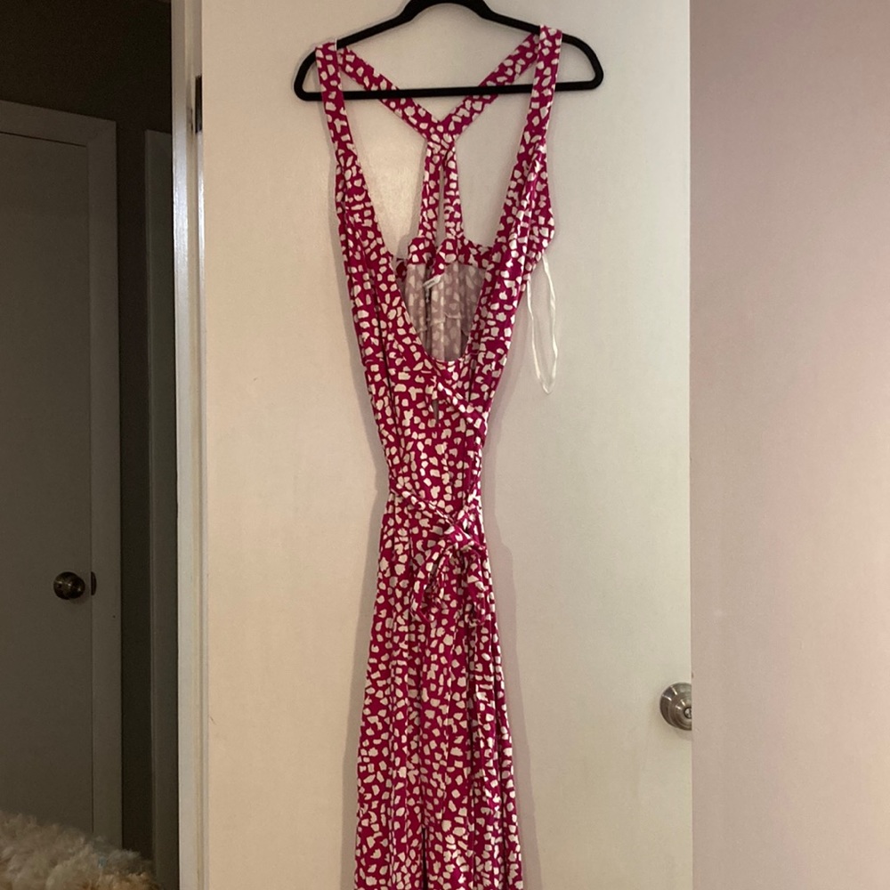 Diane Von Furstenberg- Samson wrap Maxi Dress criss cross back full length NWOT